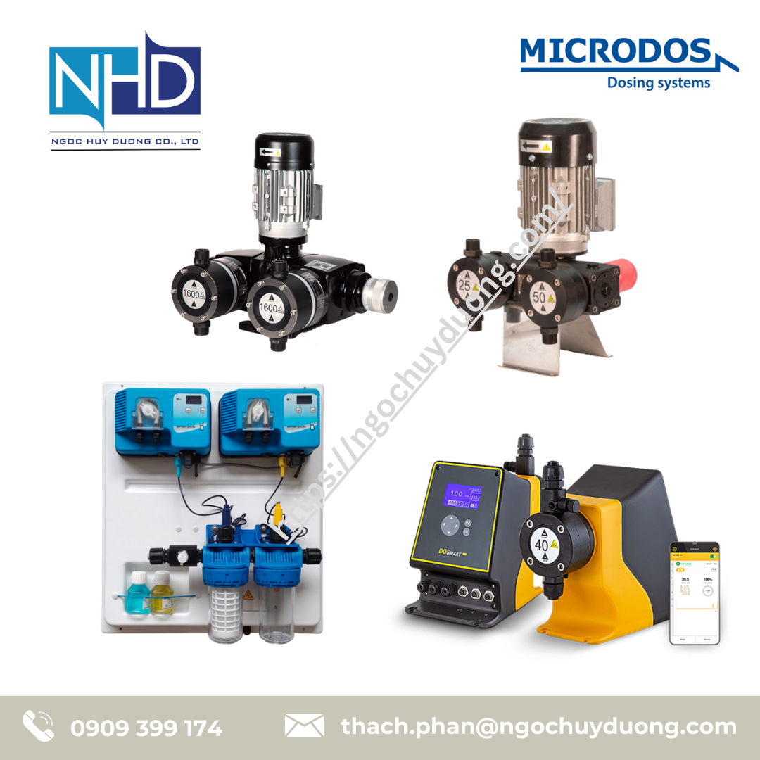 Bơm Piston & Màng Cơ Khí Motor Driven Pumps Dostec: Tekdos FP: DOSmart: Multifertic: EFR