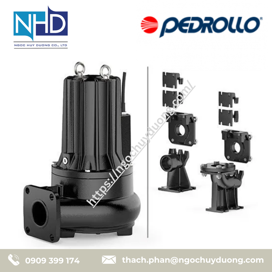 Bơm chìm nước thải Sewage Pumps Pedrollo VX30:50, VX40:70, VXC15:50, VXC30:70, VXC40:100, MC2:40, MC4:80 CH