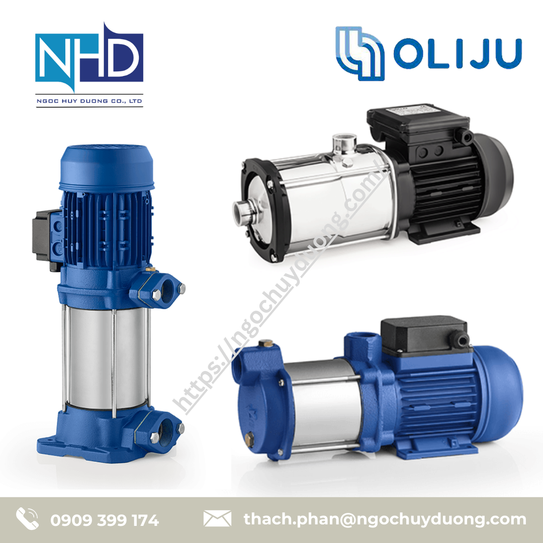 Bơm ly tâm đa tầng cánh OLIJU Multistage Centrifugal Electric Pumps Cmv Series Cmv-2200, Cmv-5500: Sfi Series Sfi-1.25-300, Sfi-2-1000