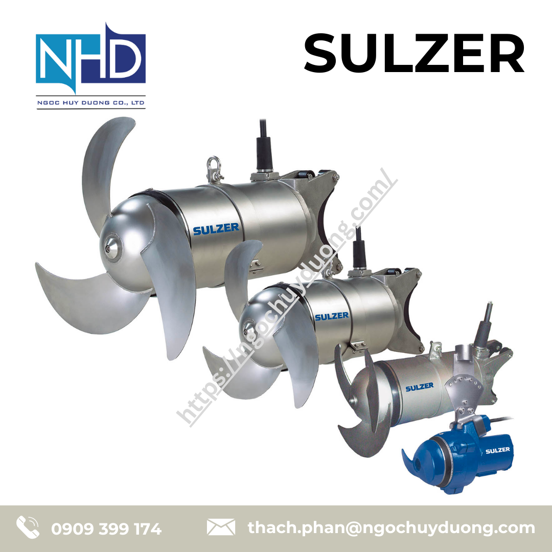 Máy khuấy trộn chìm SULZER chính hãng XRW, ABS RW, Scaba Serie