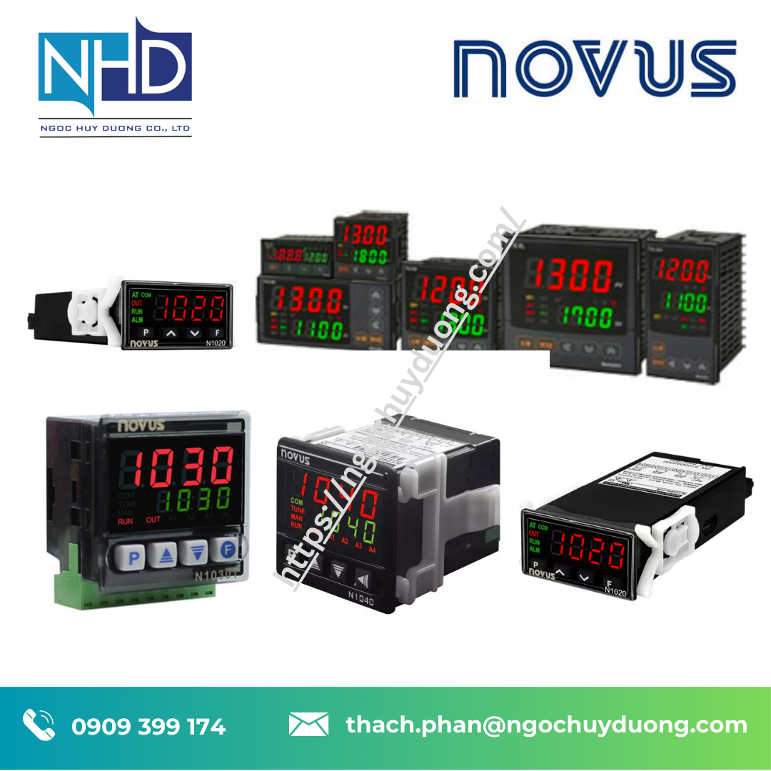 Bộ điều khiển nhiệt độ TEMPERATURE CONTROLLERs Novus Automation N1020, N1030, N1040, N1200, N2000