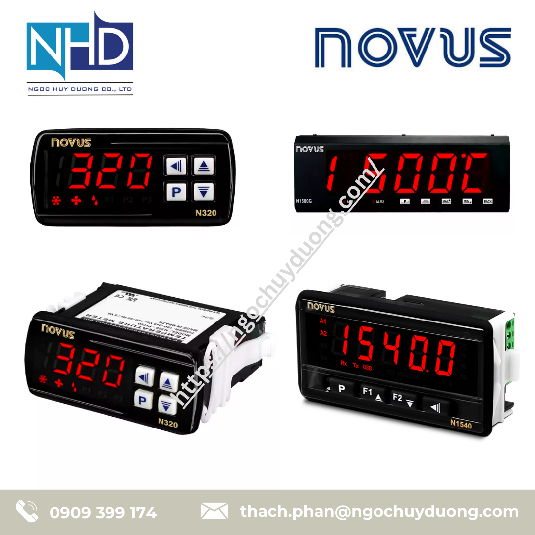 Bộ hiển thị đa năng DIGITAL PANEL METERS Novus Automation LoopView, N1500G, N320