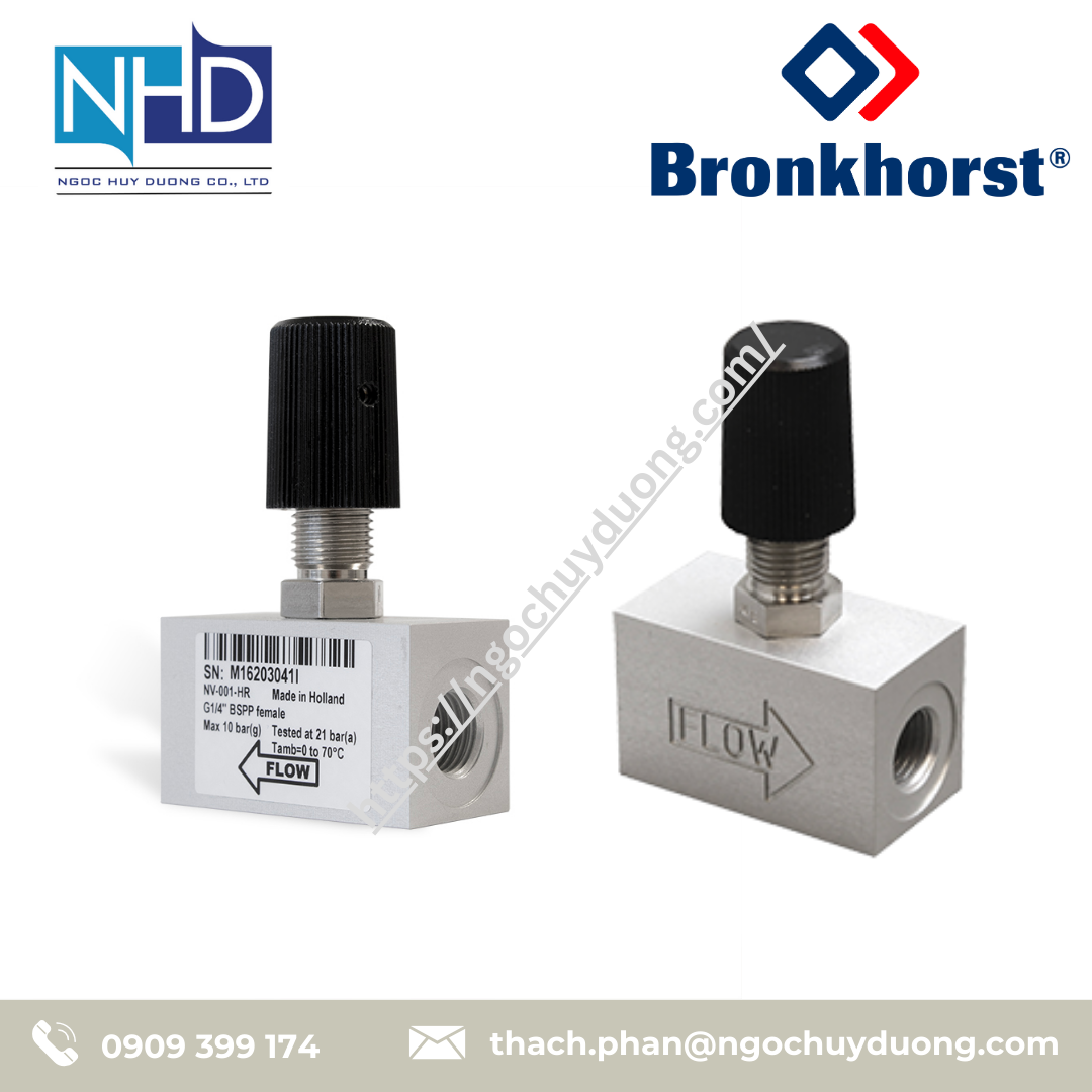 Van kiểm soát lưu lượng không đổi Bronkhorst FC-001, FC-002, FC-003, FC-004