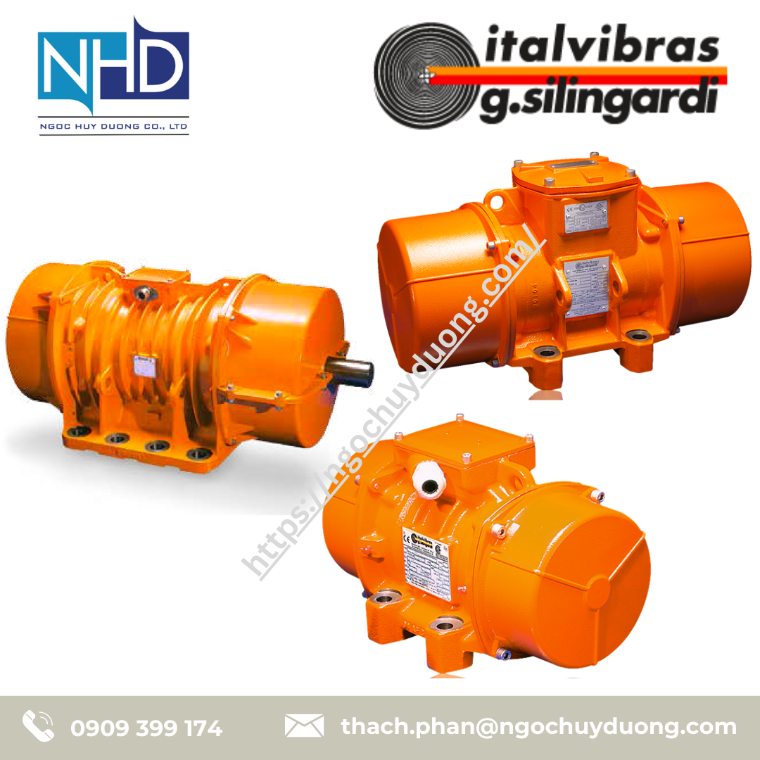 Mô tơ rung điện Italvibras MVSI 3:500-S02, MVSI 3:1100-S02, MVSI 075:1310-S08