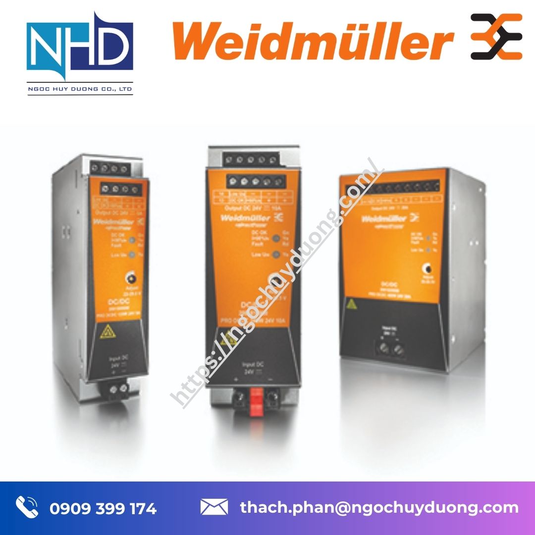 Bộ nguồn Weidmüller PRO TOP 72W 24V 3A (2466850000), 240W 24V 10A (2466870000), 960W 48V 20A (2466930000)