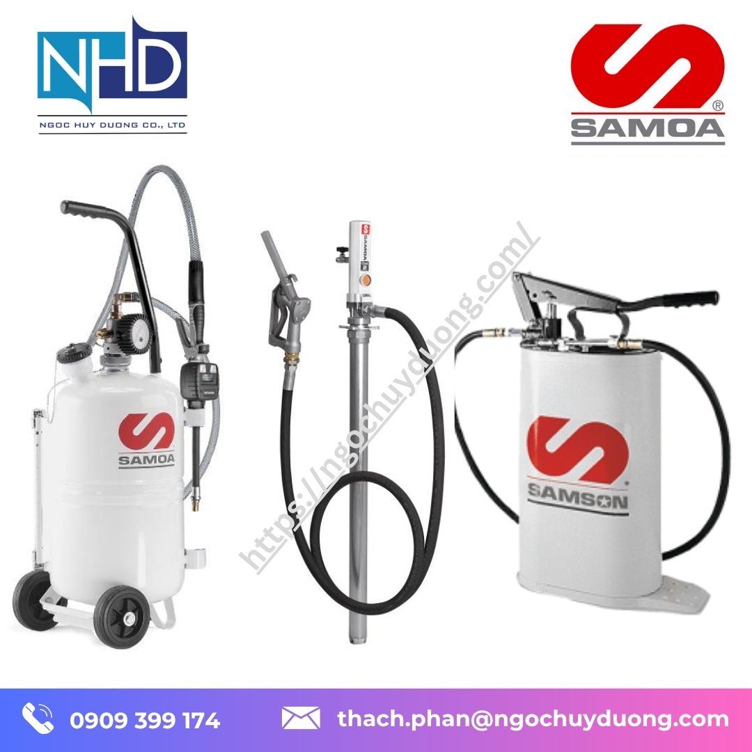 Bơm gàu mỡ : dầu SAMOA 150000, 320400