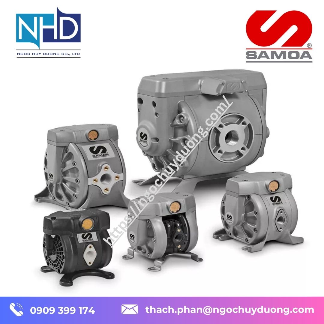 Bơm màng khí nén DirectFlo SAMOA DC20, DF30, DF30T, DF50, DF50T, DF100, DF250, DP200 (nhựa : kim loại)