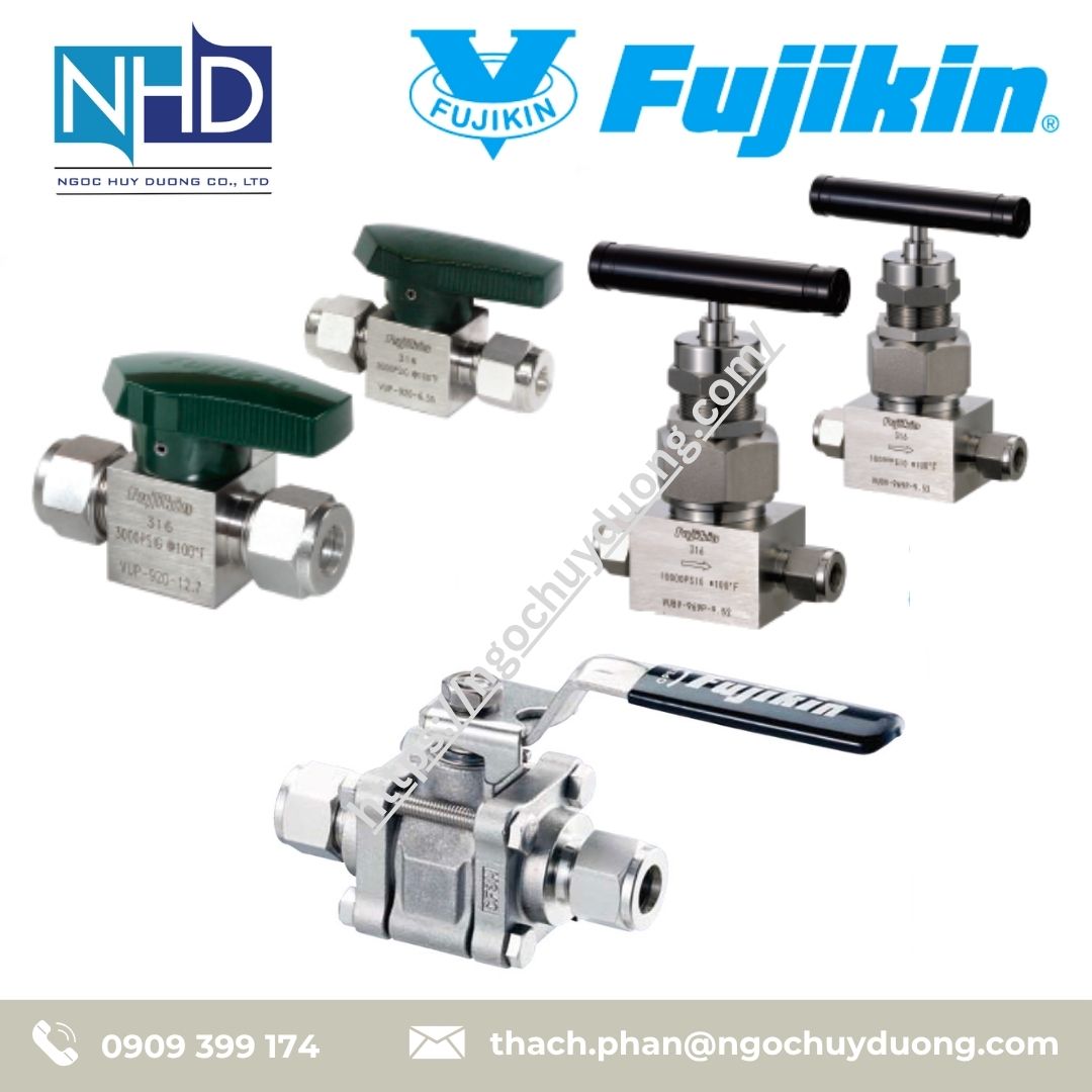 Van bi 3 mảnh FUJIKIN VUBV–115N Series (NPT) VUBV-115BN, VUBV-115CN, VUBV-115DN, VUBV-115FN