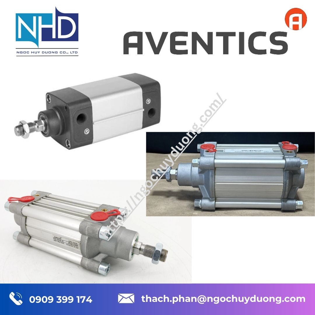 Aventics PPT (NFPA) – Xy lanh thép, dùng cho khí nén 250 psi, vòng bi dài, giảm chấn Exact-a-just