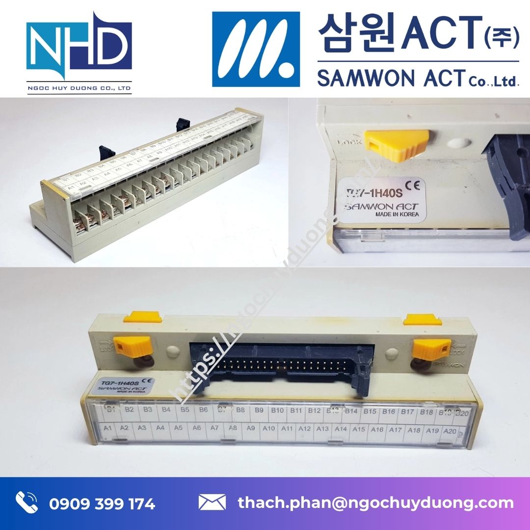 Cầu đấu Samwon TG7-1H20Q-O – 1–20A, bảo vệ động cơ nhỏ, bơm mini