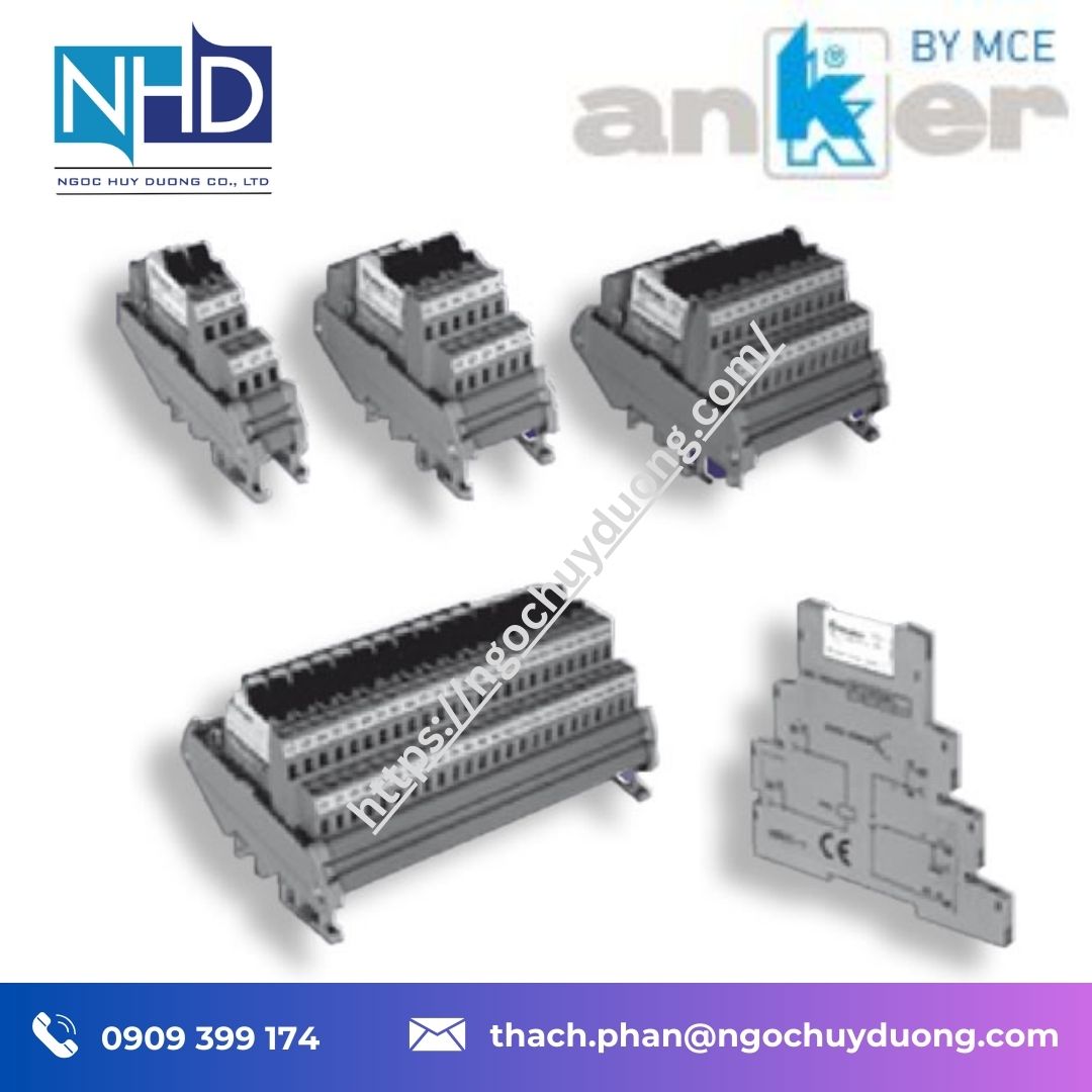 Module rơ-le tháo rời Ý Anker Double Switch – công tắc đôi, độ tin cậy cao