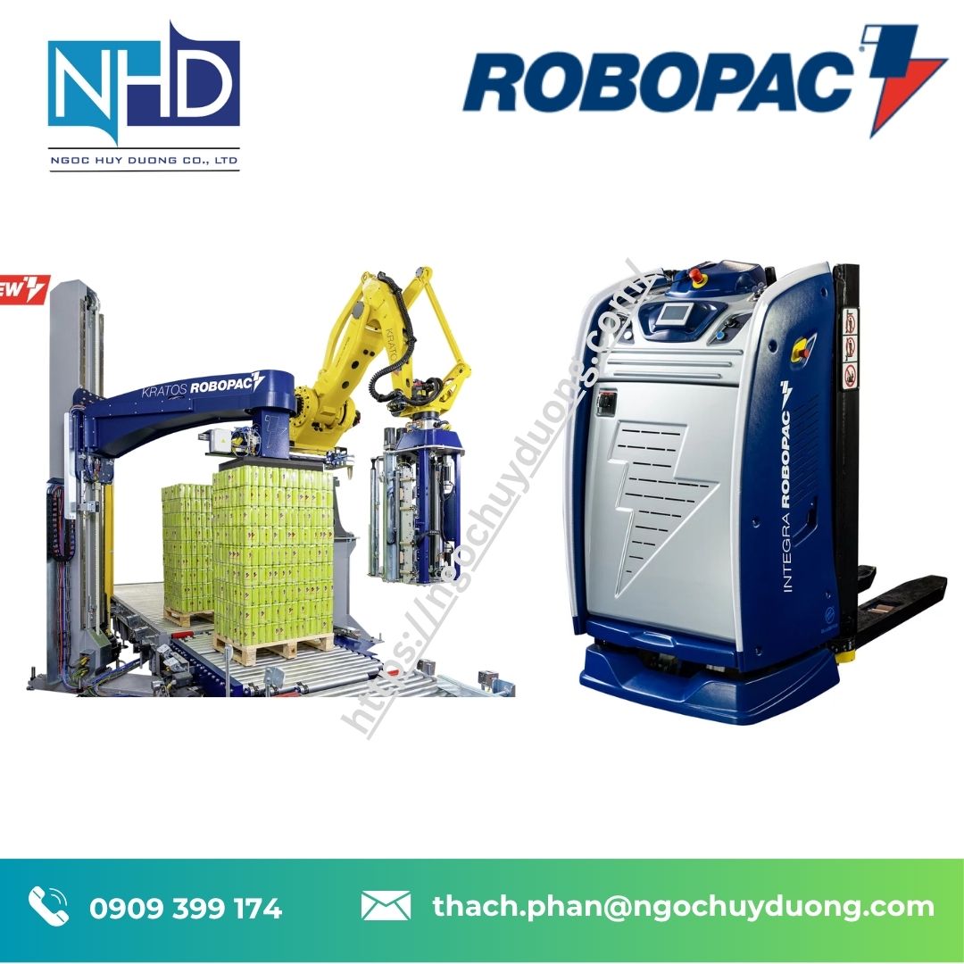 Máy quấn màng pallet ROBOPAC KRATOS 150 pallet/giờ