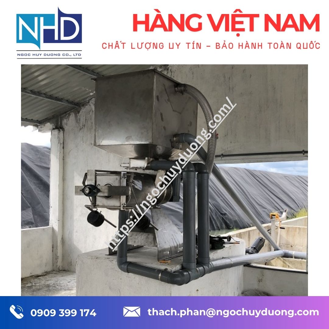 Máy tách ép nước – phân khô – tái sử dụng phân hữu cơ.