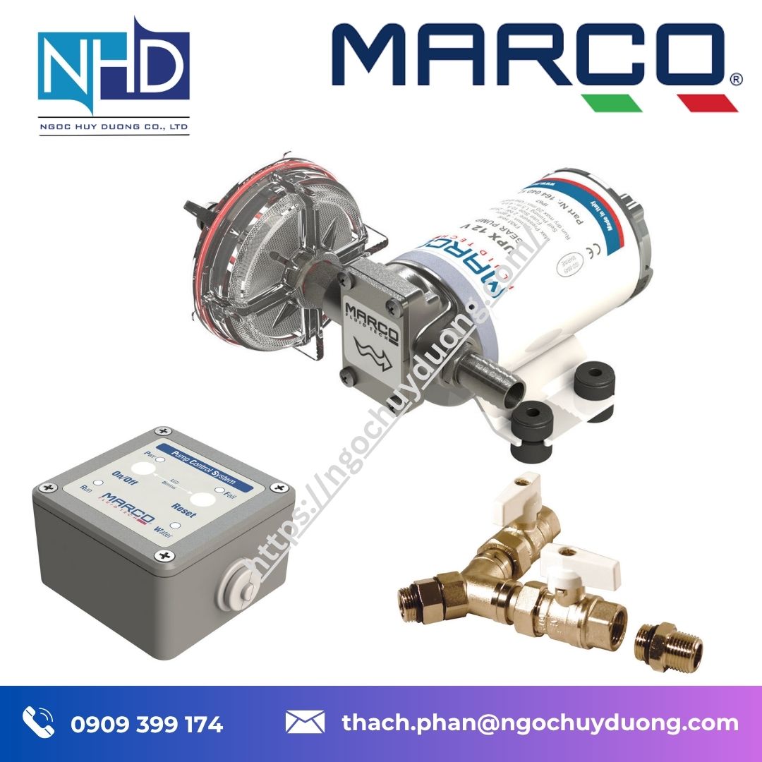 Bơm inox bánh răng MARCO UPX nhập Ý – Bơm điện tự mồi inox AISI 316L, lưu lượng 15 lít:phút