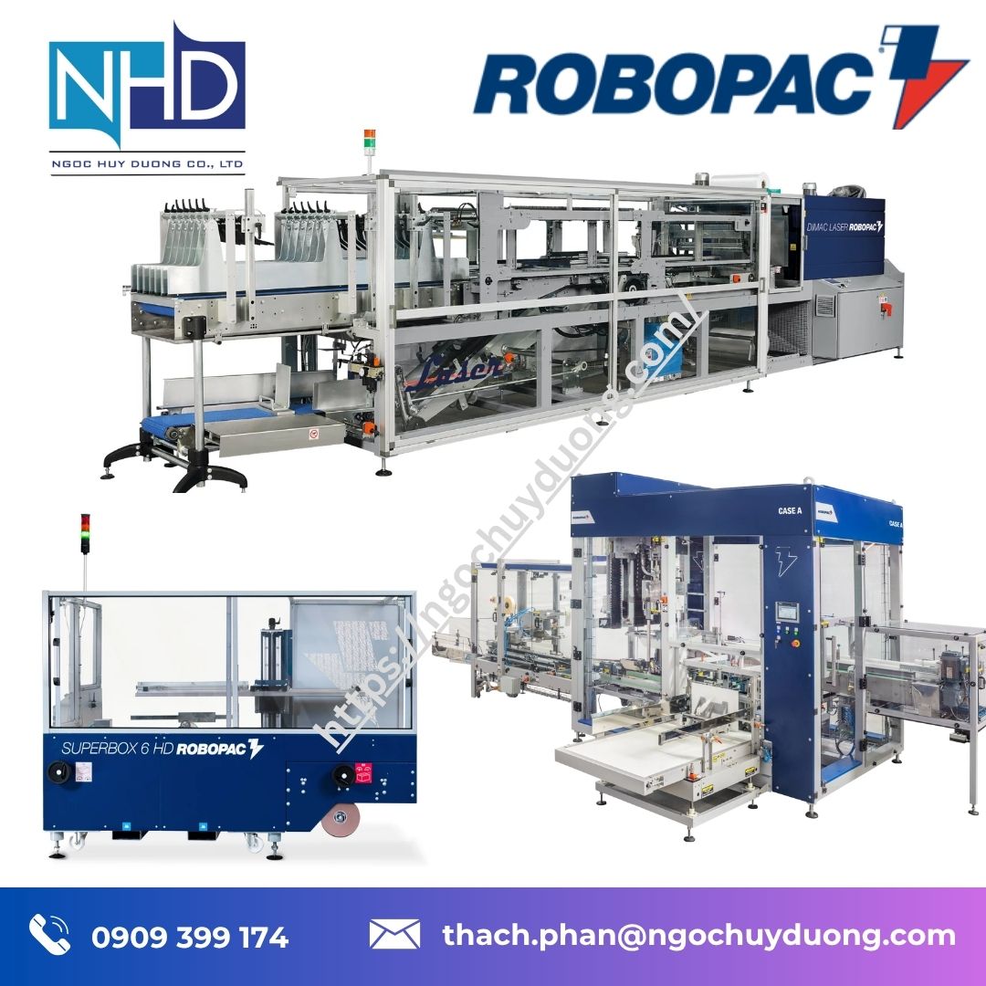 máy dán thùng Italy Robotape CFA – Tự động gấp nắp + dán băng keo