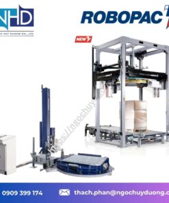 máy quấn pallet tự động Robopac Technoplat 3000 Phiên bản nâng cao, HMI 10 inch, tốc độ quấn nhanh hơn, cảm biến trọng lượng pallet